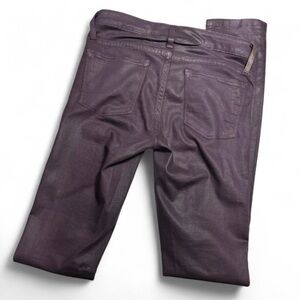 Helmut Lang Plum Coated Denim Jeans Y2K Low Rise Straight Leg